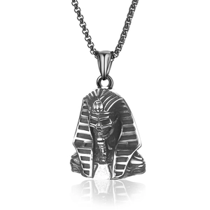 Vintage Stainless Steel Warrior Shield Pendant Necklace For Men Hip Hop Spartan Angel Dragon Motif Jewelry Gift