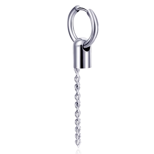 Titanium Steel Retro Hip Hop Dangle Earrings For Men Women Punk Geometric Cross Lightning Dagger Sword Hoop Earrings Jewelry