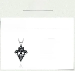 Detailed specs of punk tiger skull pendant in antique silver stainless steel 71x46mm