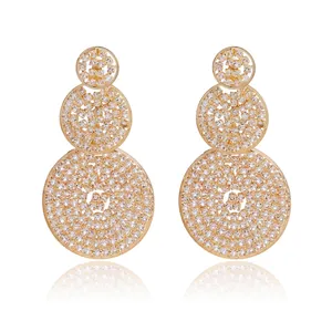 Elegante Legierung Strass Quaste Hängeohrringe Glänzende Lange Fransen Ohrringe Gold Silber Überzogen Hochzeit Party Damen Schmuck