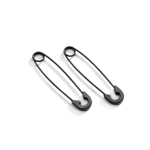 Punk Rock Titanium Steel Safety Pin Stud Earrings For Men Women Minimalist Industrial Stainless Steel Ear Piercing Jewelry
