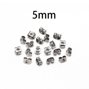 Bulk 5mm butterfly metal earring back stoppers made of durable stainless steel material