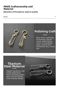 Polished titanium steel safety pin earrings with cross charms in gold and silver