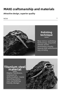 Macro view of polished titanium steel cone stud earrings on black volcanic rock surface