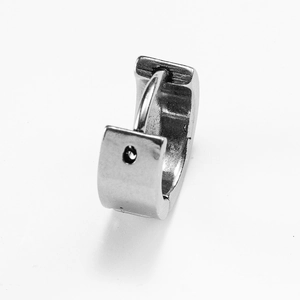 Minimalist square stainless steel hoop earrings with vintage silver finish for men and women