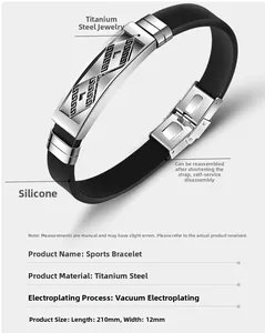 Dettaglio del bracciale sportivo in silicone nero con inserti in acciaio inox incisi