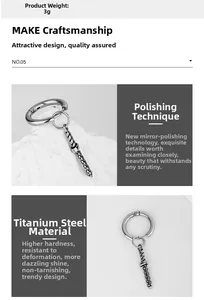 Detailed view of sword-shaped titanium steel earring with mirror finish and 3g weight