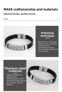 Detail von Titanstahl-Armband mit hohlem Herz-Pfeil-Muster und polierter Metallplatte
