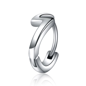 Boucles d'Oreilles Clous Éclair Minimalistes en Acier Titane pour Hommes Femmes Style Coréen Argent Poli Punk Bijoux