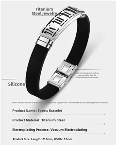 Makroaufnahme von verstellbarem Silikonarmband und hohler Edelstahlschließe