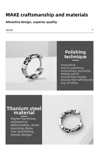 Detail von Titanstahl-Ohrring mit hohlem Sterndesign und spiegelglatt poliertem Finish
