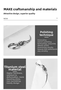 Detailed close-up of punk skull and sword earrings featuring polished titanium steel