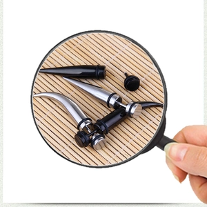 Unique screw shape stainless steel stud earrings in silver and matte black finish