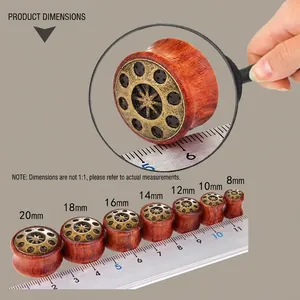 Tableau des tailles pour écarteurs en bois et alliage rétro de 8mm à 20mm
