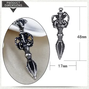 Détails du pendentif Vajra Ganesha avec des mesures précises de 48mm de haut et 17mm de large