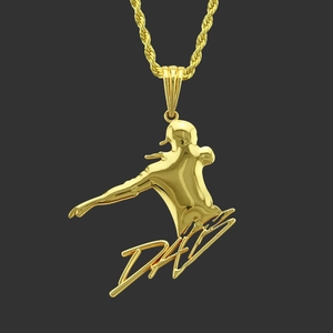 Hip Hop DAB Danser Hanger Halsketting Legering Strass Goud Touwketting Voor Heren Street Dance Persoonlijkheid Sieraden Cadeau