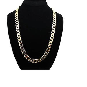 Hip Hop Alloy Rhinestone Cuban Link Necklace For Men Women Fashion Minimalist Long Thick Chain Jewelry Gift Accessory