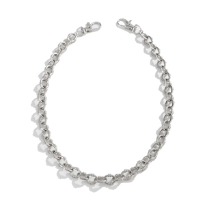 Polished silver double layered O-chain for men with durable lobster clasps as accessory