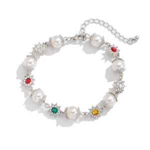 Bracelet en perles pour hommes avec pierres colorées et breloques étoiles brillantes