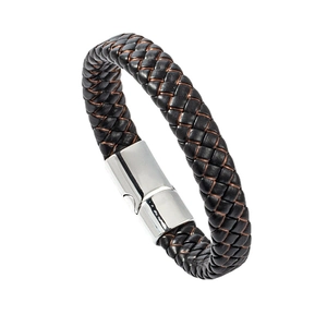 Herren Mehrlagiges Geflochtenes Lederarmband Mit Legierung Magnetverschluss Street Fashion Individueller Handschmuck Für Männer Geschenk