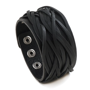 Herren Vintage Leder Geflochtenes Armband Punk Mehrlagiges Breites Rindsleder Armband Mit Metallschnallen Retro Ethno Schmuck Für Männer