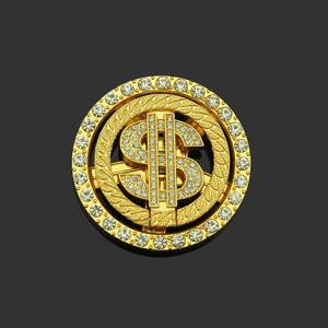 Support Anneau Téléphone Rotatif Signe du Dollar Hip Hop en Strass pour Coque de Téléphone Accessoire de Bijoux DIY Poignée