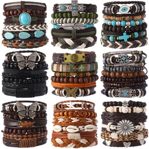 Ensemble de bracelets multicouches bohèmes avec breloques papillon et arbre de vie