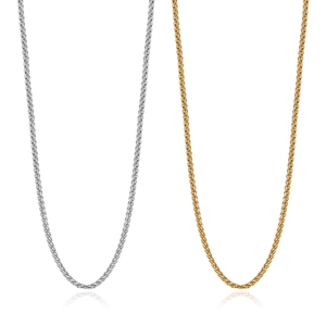 Edelstahl Weizenkette Halskette Für Damen Herren Minimalistische Spiga Kiel Gliederkette Galvanisierter Schmuck Alltagsaccessoire