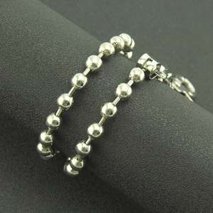 Vintage silver ball chain necklace in retro minimalist style for fashion accessories