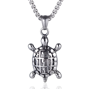 Vintage Stainless Steel Sea Turtle Pendant Only Without Chain For Men Women Silver Retro Animal Charm Jewelry Gift