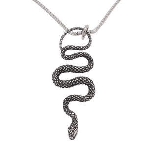 Pendentif Serpent en Acier Inoxydable 316 Gothique Vintage Texture Écailles Animales Pendentif Seul Sans Chaîne Bijoux Unisexe
