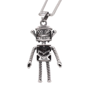 316 Stainless Steel Retro Robot Pendant For Men Punk Mechanical Industrial Style Jewelry Pendant Only Without Chain
