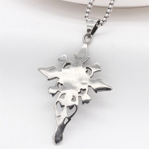 Collier rétro gothique avec pendentif croix crâne et chaîne box pour bijoux d'hommes