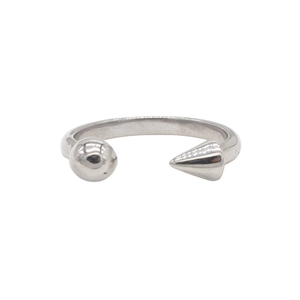 Minimalist Titanium Steel Open Ring Adjustable INS Style Geometric Ball Spike Cone Ring For Men Women Fashion Jewelry Gift
