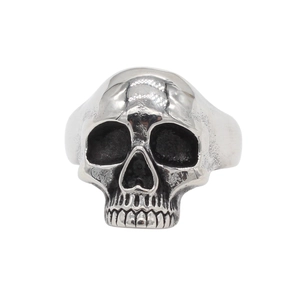 Vintage Skull Ring For Men Gothic Punk Titanium Steel Skeleton Head Band Ring Retro Biker Jewelry Gift For Him