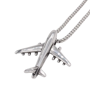 Retro Personalisierter Flugzeug Anhänger Titanstahl Flugzeug Charme Schmuck Zubehör Nur Anhänger Ohne Kette Für Herren