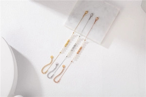 Dreiteiliges Edelstahl-Herzarmband-Set mit Perlen in Gold, Silber und Roségold-Finish