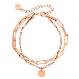 Minimalistisches Doppelschichtiges Edelstahl Armband Für Damen Mode Büroklammerkette Armband Mit Smiley Herz Tag Schmuck Geschenk