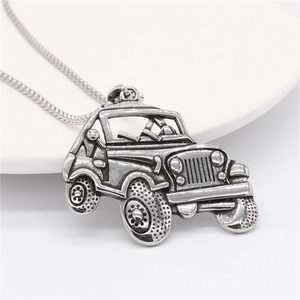 Vintage Stainless Steel Off-Road Vehicle Pendant For Men Retro Industrial Style Titanium Steel Car Pendant Jewelry Gift