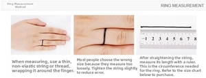 Three-step ring size measurement guide with string and ruler for accurate finger sizing
