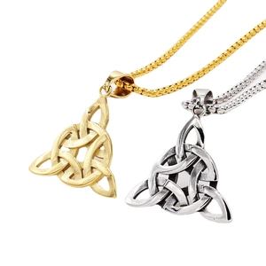 Pendentif Nœud Celtique Triquetra Viking Nordique pour Hommes Acier Inoxydable Rétro Ethnique Totem Hip Hop P0923 Bijoux