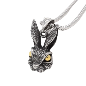 Vintage Stainless Steel Rabbit Head Pendant For Women Retro Animal Style Silver Gold Tone Jewelry Accessory Without Chain