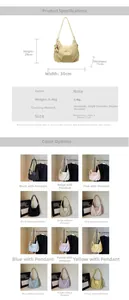 Detailed size guide and color options for large canvas tote bag showing various carry styles