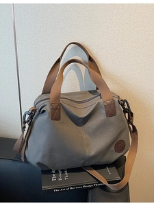 Large Capacity Canvas Tote Bag For Women Water Repellent Versatile Shoulder Crossbody Handbag Travel Retro Fashion Bag