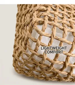 Dettaglio della trama in fibra naturale intrecciata e del design a rete di una borsa da mare