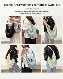 Détails du grand sac cabas en similicuir souple en quatre couleurs avec coutures fines