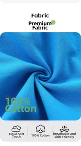 Texture macro del tessuto a maglia in cotone blu 100% che mostra dettagli traspiranti