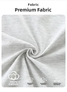 Détail du tissu en maille 100 % coton gris chiné montrant une texture douce et de qualité