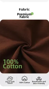 Détail de la texture en pur coton 100% doux sur le short de loisirs marron pour garçons