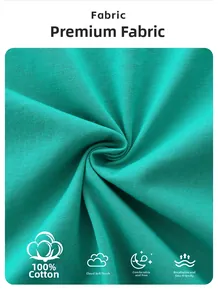 Macro detail of breathable 100% cotton green knit fabric for kids sports set